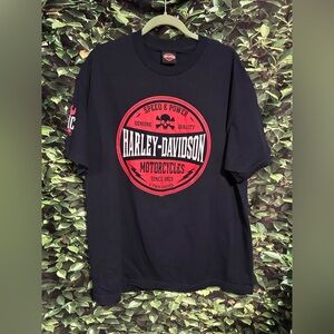 Harley-Davidson Graphic T Shirt Navy Blue Niagara Falls NY Mens XL